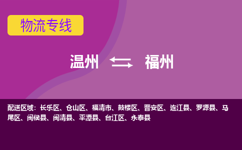 溫州到福州晉安區物流專線