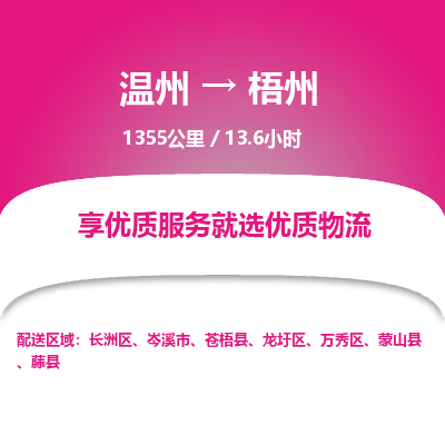 溫州到梧州長洲區(qū)物流專線
