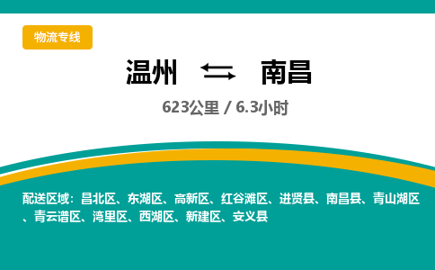溫州到南昌青山湖區物流專線